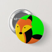 Badge Rond 5 Cm Petit Fox mignon (Devant & derrière)