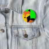Badge Rond 5 Cm Petit Fox mignon (En situation)