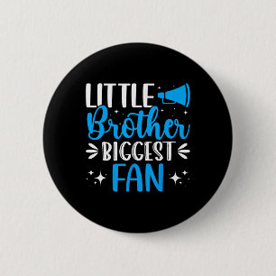 Badge Rond 5 Cm Petit frère plus grand fan - Drôle de cheerleading