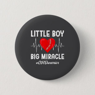Badge Rond 5 Cm Petit garçon CHD guerrier Maladie cardiaque congén