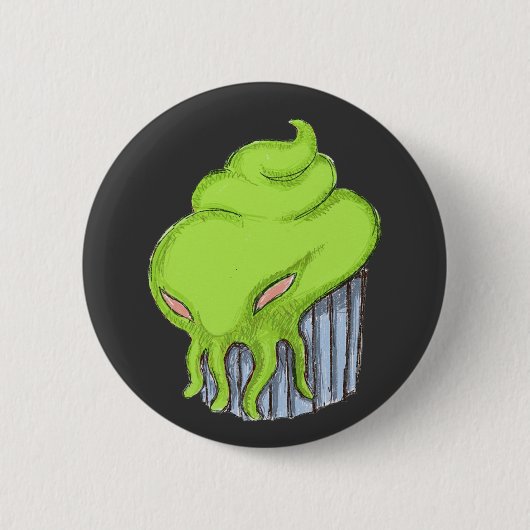 Badge Rond 5 Cm Petit gâteau de Cthulhu (Devant)