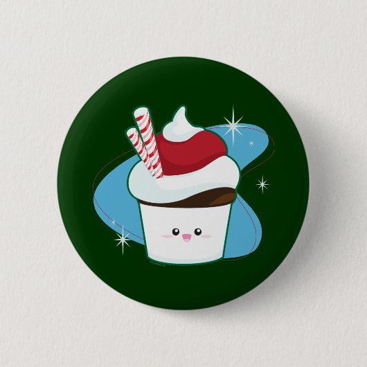 Badge Rond 5 Cm Petit gâteau de menthe poivrée (Devant)