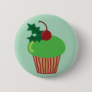 Badge Rond 5 Cm Petit gâteau de Noël