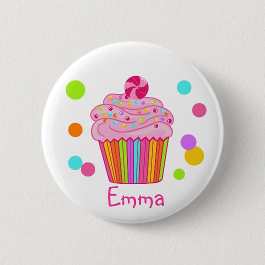 Badge Rond 5 Cm Petit gâteau de surprise de sucrerie (Devant)