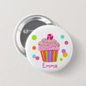 Badge Rond 5 Cm Petit gâteau de surprise de sucrerie (Devant & derrière)