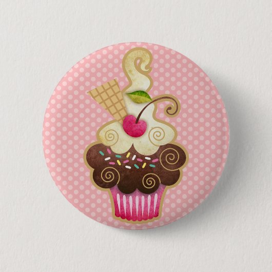 Badge Rond 5 Cm Petit gâteau délicieux (Devant)