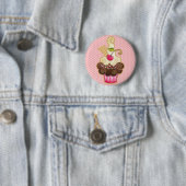 Badge Rond 5 Cm Petit gâteau délicieux (En situation)