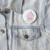 Badge Rond 5 Cm Petit gâteau mignon (En situation)