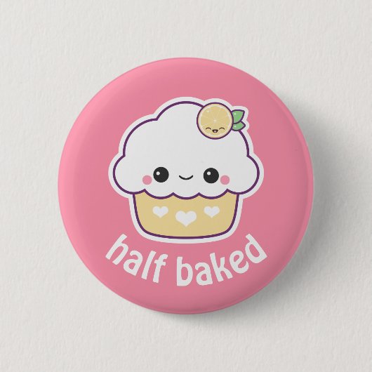 Badge Rond 5 Cm Petit gâteau mignon de citron (Devant)
