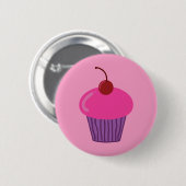 Badge Rond 5 Cm Petit gâteau rose (Devant & derrière)