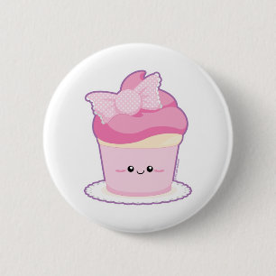 Badge Rond 5 Cm Petit gâteau rose de Lolita