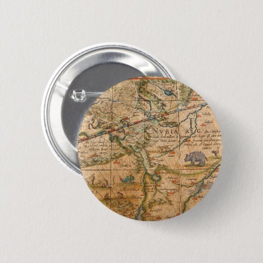 Badge Rond 5 Cm Petit groupe de l'Afrique d'un globe (Devant & derrière)