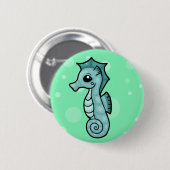 Badge Rond 5 Cm Petit hippocampe (Devant & derrière)