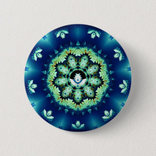 Badge Rond 5 Cm Petit homme bleu