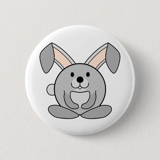Badge Rond 5 Cm Petit lapin (Devant)