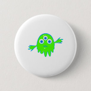 Badge Rond 5 Cm Petit monstre radioactif
