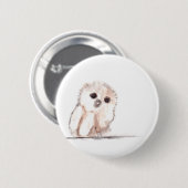 Badge Rond 5 Cm Petit oiseau de chouette (Devant & derrière)