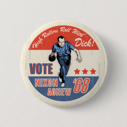 Badge Rond 5 Cm Petit pain avec Nixon (Devant)