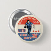 Badge Rond 5 Cm Petit pain avec Nixon (Devant & derrière)