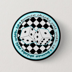 Badge Rond 5 Cm Petit pain de poussins de Bunco avec lui - bleu