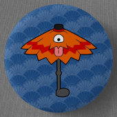 Badge Rond 5 Cm Petit parapluie Kasa-obake Yokai
