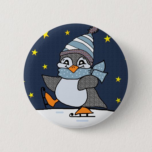 Badge Rond 5 Cm Petit pingouin (Devant)