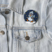 Badge Rond 5 Cm Petit pingouin (En situation)