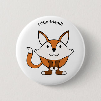 Badge Rond 5 Cm Petit renard amical