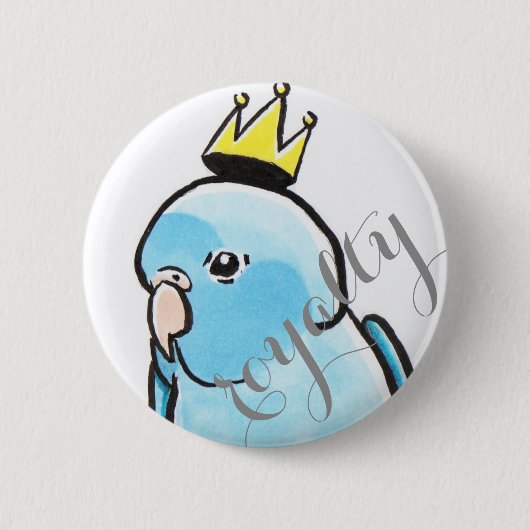 Badge Rond 5 Cm Petit roi bleu (Devant)