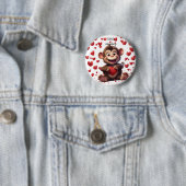 Badge Rond 5 Cm Petit singe (En situation)