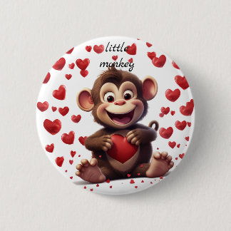 Badge Rond 5 Cm Petit singe