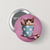 Badge Rond 5 Cm Petit somme de Kitty (Devant & derrière)