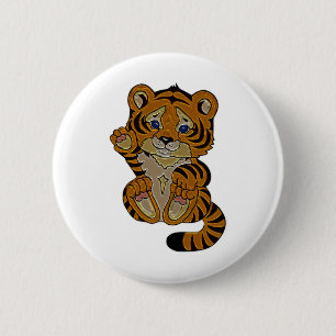 Badge Rond 5 Cm Petit tigre