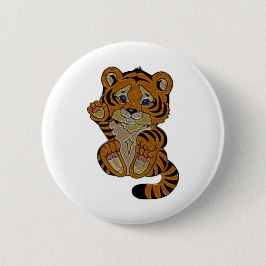 Badge Rond 5 Cm Petit tigre (Devant)