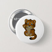 Badge Rond 5 Cm Petit tigre (Devant & derrière)