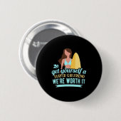 Badge Rond 5 Cm Petite amie surfeuse (Devant & derrière)