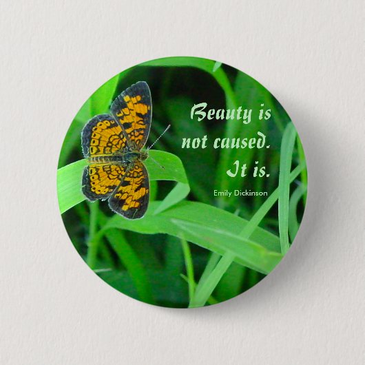 Badge Rond 5 Cm Petite broche papillon (Devant)
