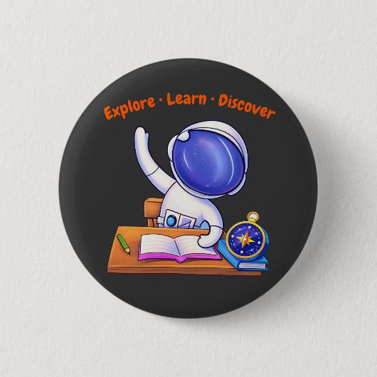 Badge Rond 5 Cm petite étude d'astronaute (Devant)