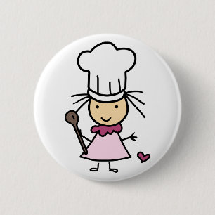 Badge Rond 5 Cm Petite fille chef