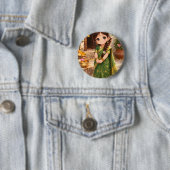 Badge Rond 5 Cm Petite Grâce en vert (En situation)