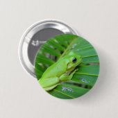 Badge Rond 5 Cm Petite grenouille verte (Devant & derrière)