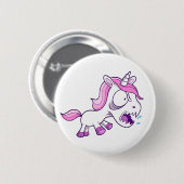 Badge Rond 5 Cm Petite licorne aliénée folle (Devant & derrière)