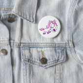 Badge Rond 5 Cm Petite licorne aliénée folle (En situation)