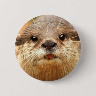 Badge Rond 5 Cm Petite loutre griffée asiatique