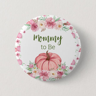 Badge Rond 5 Cm Petite maman rose Citrouille à être épingle - Pers