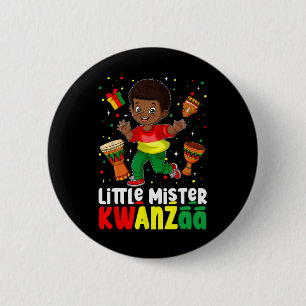Badge Rond 5 Cm Petite Mister Kwanzaa Kinara Bougie Afrique Amériq