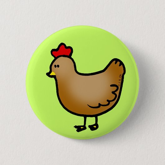 Badge Rond 5 Cm Petite poule (Devant)