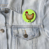 Badge Rond 5 Cm Petite poule (En situation)