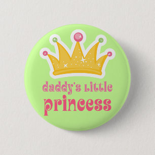 Badge Rond 5 Cm Petite princesse Crown du papa