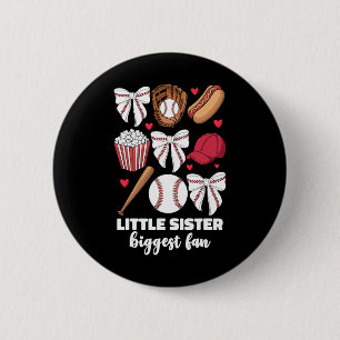 Badge Rond 5 Cm Petite soeur plus grande fan Bysebyll By